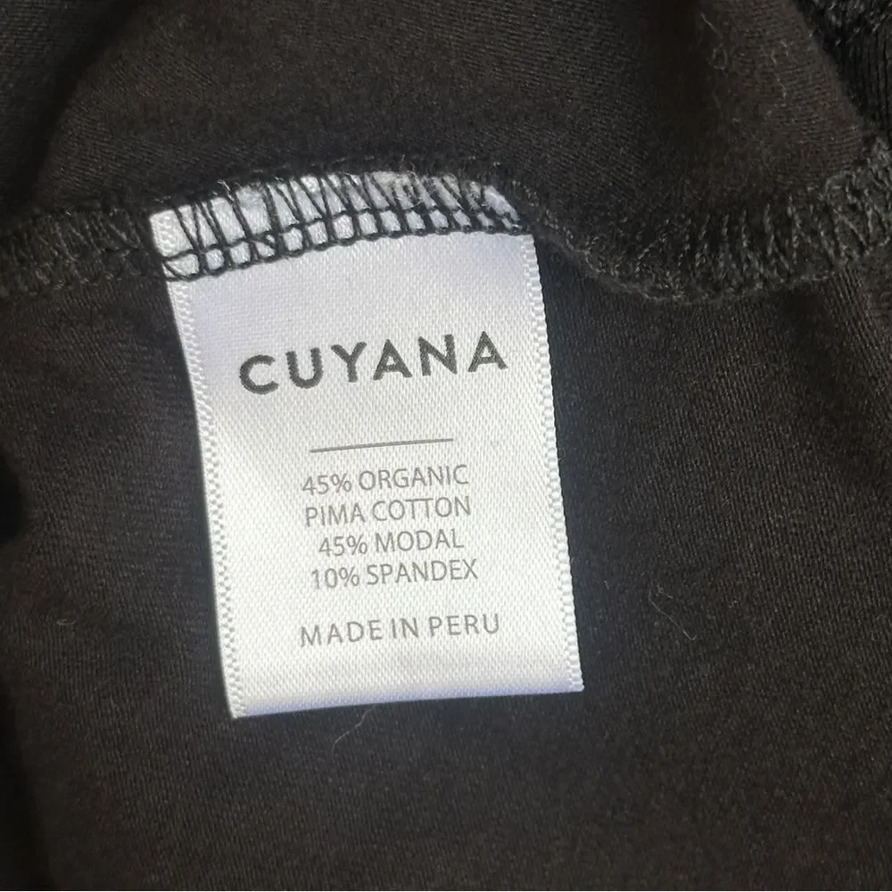 Cuyana Black Asymmetrical Overlay Dress Size X-Small - Picture 8 of 10